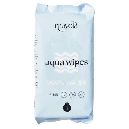 Mayola - Aqua Wipes Step 1 - Aqua-Tücher mit Haferextrakt - 60 Stk.