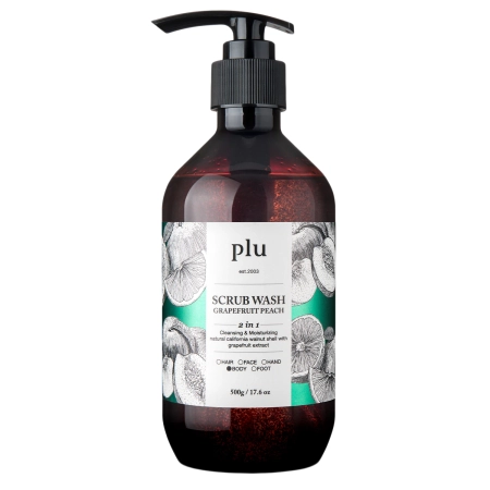 plu - Scrub Wash - Peeling-Duschgel - Grapefruit Peach - 500 g