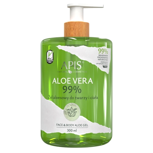 Apis - Aloe Vera - 99% Aloe Vera Gel für Gesicht und Körper - 300 ml
