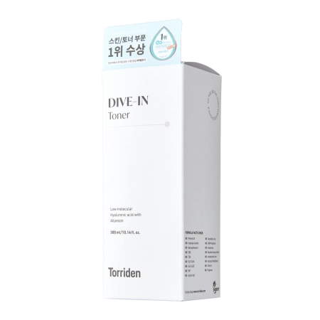 Torriden - Dive-In - Low Molecule Hyaluronic Acid Toner - Linderndes und feuchtigkeitsspendendes Gesichtswasser mit Hyaluronsäure und Panthenol - 300ml