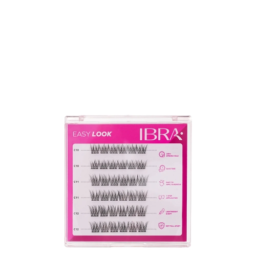 Ibra Makeup - Selbstklebende Wimpernbüschel - Easy Look - 3mm