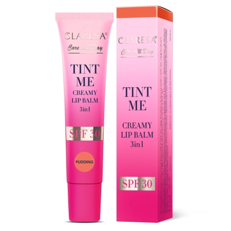 Claresa - Tint Me Creamy Lip Balm 3in1 SPF 30 - Getönter Lippenbalsam mit SPF 30 - Pudding - 12 ml