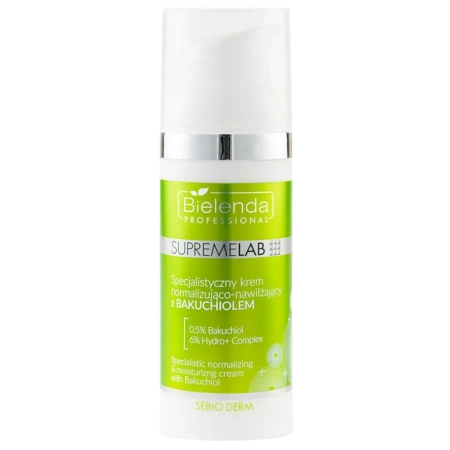 Bielenda Professional - Supremelab - Sebio Derm - Spezialisierte normalisierende und feuchtigkeitsspendende Creme mit Bacchio - 50ml