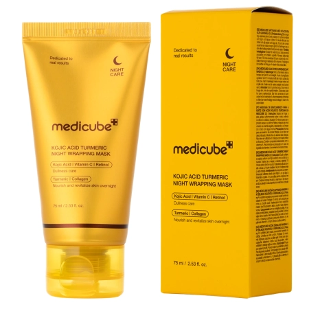 Medicube – Kojic Acid Turmeric Night Wrapping Mask – Glättende Nachtmaske mit Kojisäure – 75 ml 