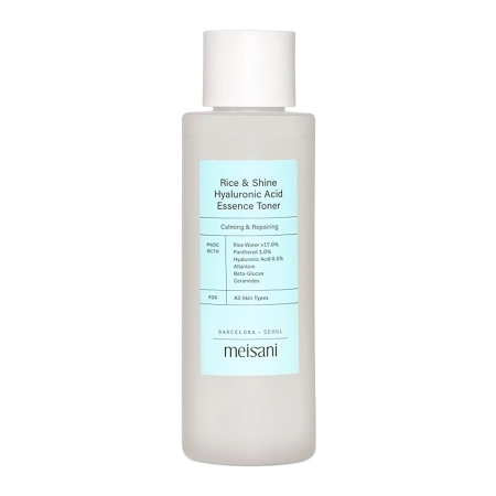 Meisani - Rice & Shine Hyaluronic Acid Essence Toner - Aufhellendes Gesichtswasser mit Reis - 150ml